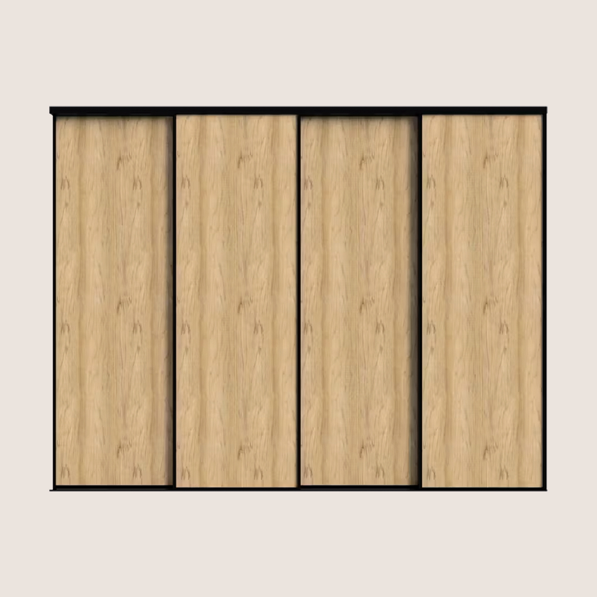 Slimline schuifdeuren - 4 stuks - Totale breedte 200 tot 255 cm.